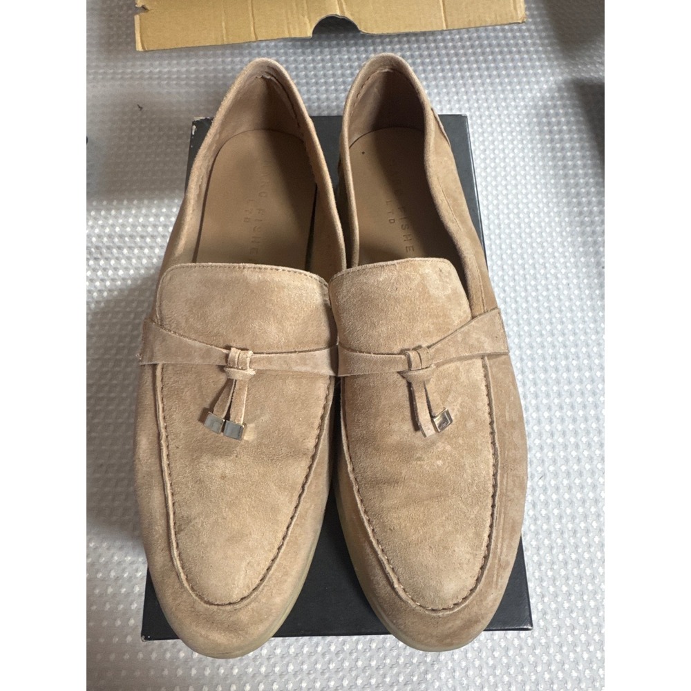 Marc Fisher Loafers Womens 9.5 MLYANELLI Tan Suede Tassel Casual